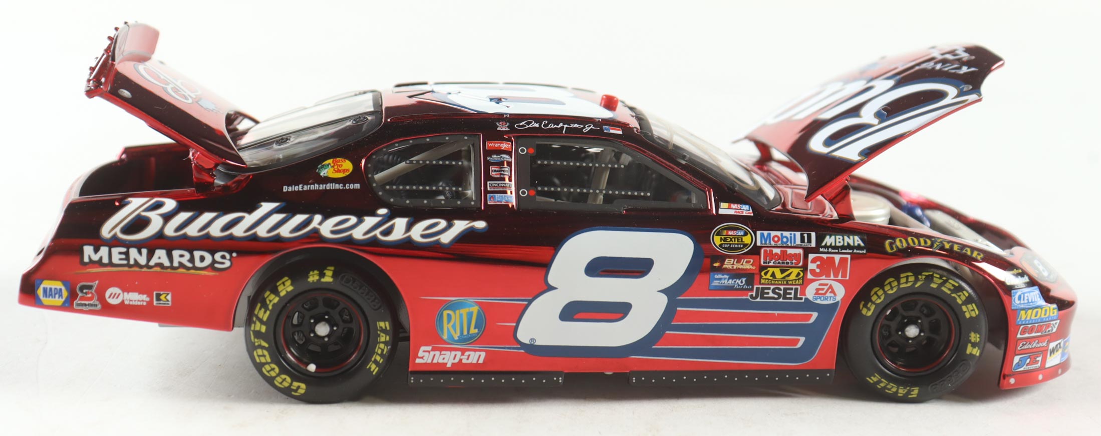Dale Earnhardt Jr. Signed NASCAR #8 Budweiser 2005 Monte Carlo - 1:24 Premium Diecast Car (Dale Jr.) at PristineAuction.com Dale Earnhardt Jr. Signed NASCAR #8 Budweiser 2005 Monte Carlo - 1:24 Premium Diecast Car (Dale Jr.) at PristineAuction.com