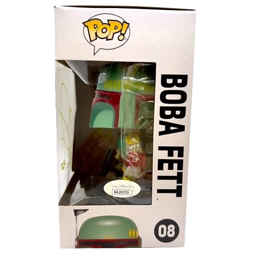Daniel Logan Signed "Star Wars" #08 Boba Fett Funko POP! Vinyl Figure Inscribed "Boba Fett" (JSA) at PristineAuction.com Daniel Logan Signed "Star Wars" #08 Boba Fett Funko POP! Vinyl Figure Inscribed "Boba Fett" (JSA) at PristineAuction.com
