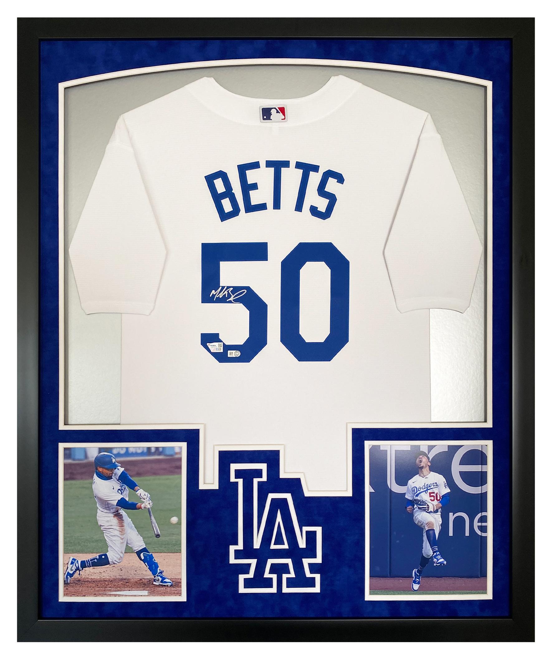 Mookie Betts Signed Dodgers Custom Framed LED Jersey Display (Fanatics) at PristineAuction.com Mookie Betts Signed Dodgers Custom Framed LED Jersey Display (Fanatics) at PristineAuction.com