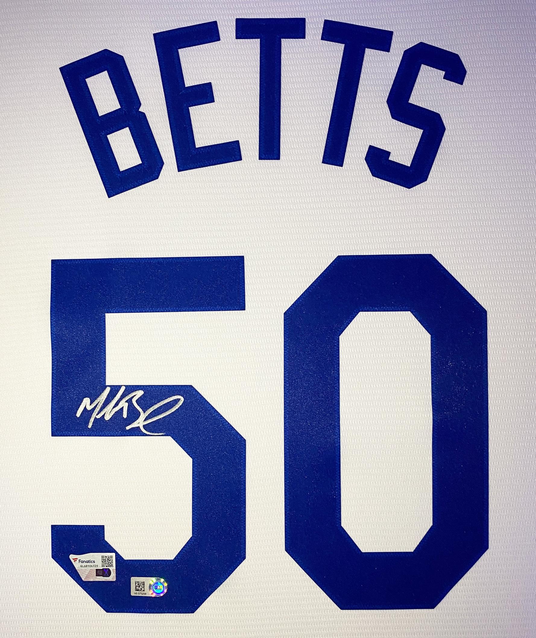Mookie Betts Signed Dodgers Custom Framed LED Jersey Display (Fanatics) at PristineAuction.com Mookie Betts Signed Dodgers Custom Framed LED Jersey Display (Fanatics) at PristineAuction.com