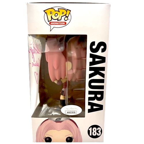 Kate Higgins Signed "Naruto Shippuden" #183 Sakura Funko POP! Vinyl Figure Inscribed "Sakura" (JSA) at PristineAuction.com Kate Higgins Signed "Naruto Shippuden" #183 Sakura Funko POP! Vinyl Figure Inscribed "Sakura" (JSA) at PristineAuction.com