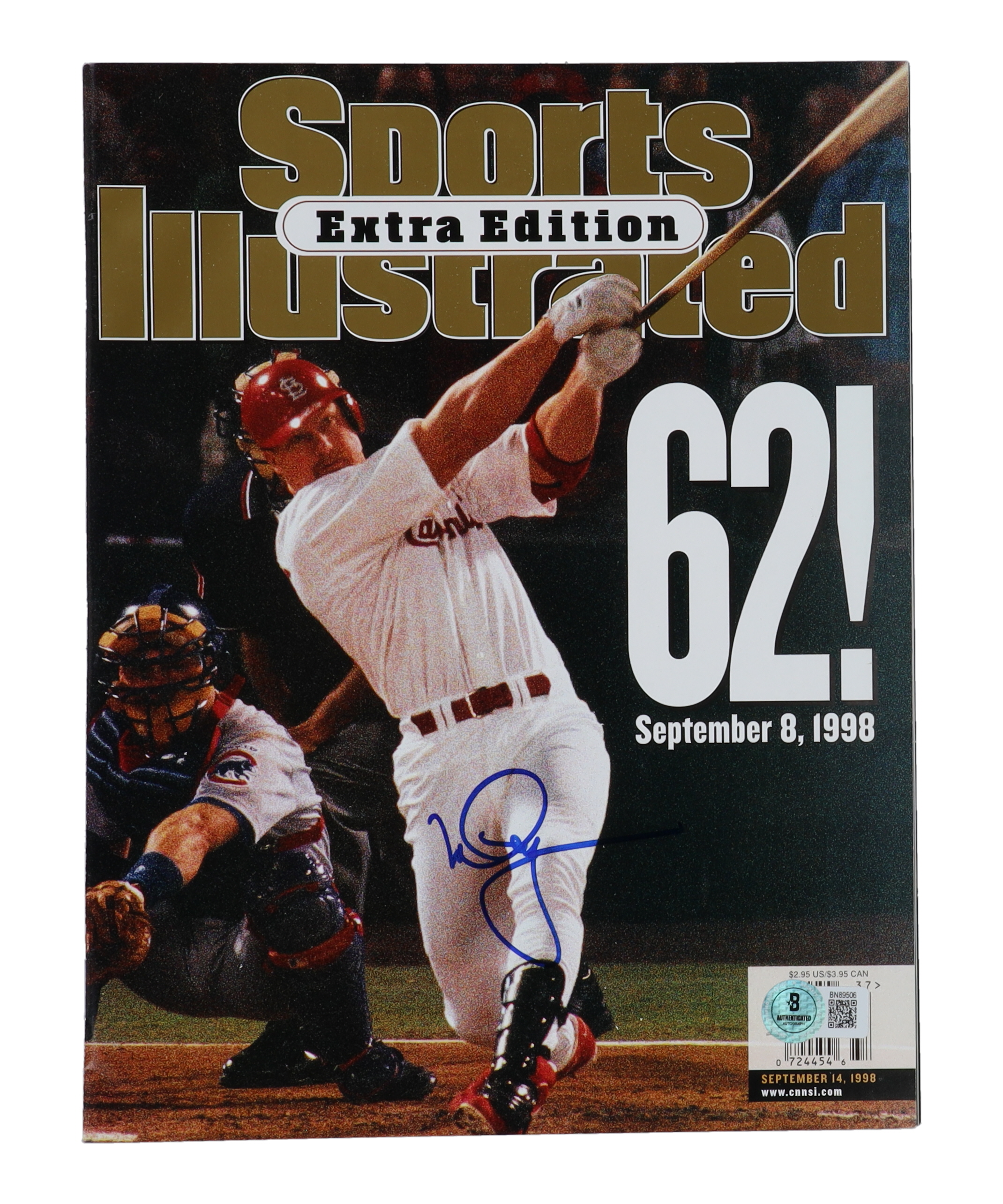 Mark McGwire Signed 1998 Sports Illustrated Extra Edition Magazine (Beckett) at PristineAuction.com Mark McGwire Signed 1998 Sports Illustrated Extra Edition Magazine (Beckett) at PristineAuction.com