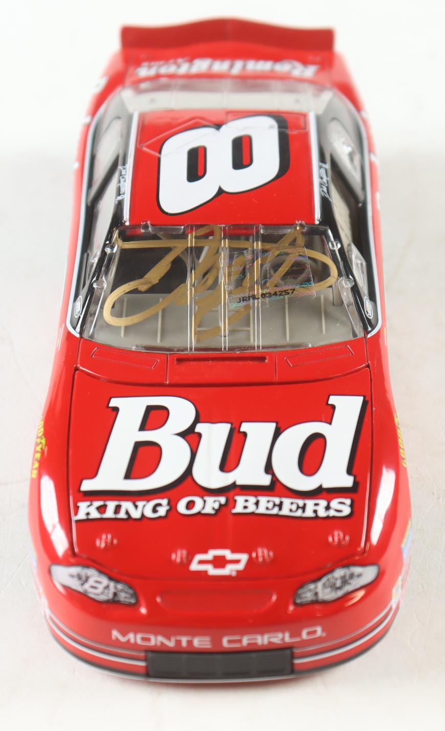 Dale Earnhardt Jr. Signed LE NASCAR #8 Budweiser 2000 Monte Carlo - 1:24 Scale Diecast Car (Dale Jr.) at PristineAuction.com Dale Earnhardt Jr. Signed LE NASCAR #8 Budweiser 2000 Monte Carlo - 1:24 Scale Diecast Car (Dale Jr.) at PristineAuction.com