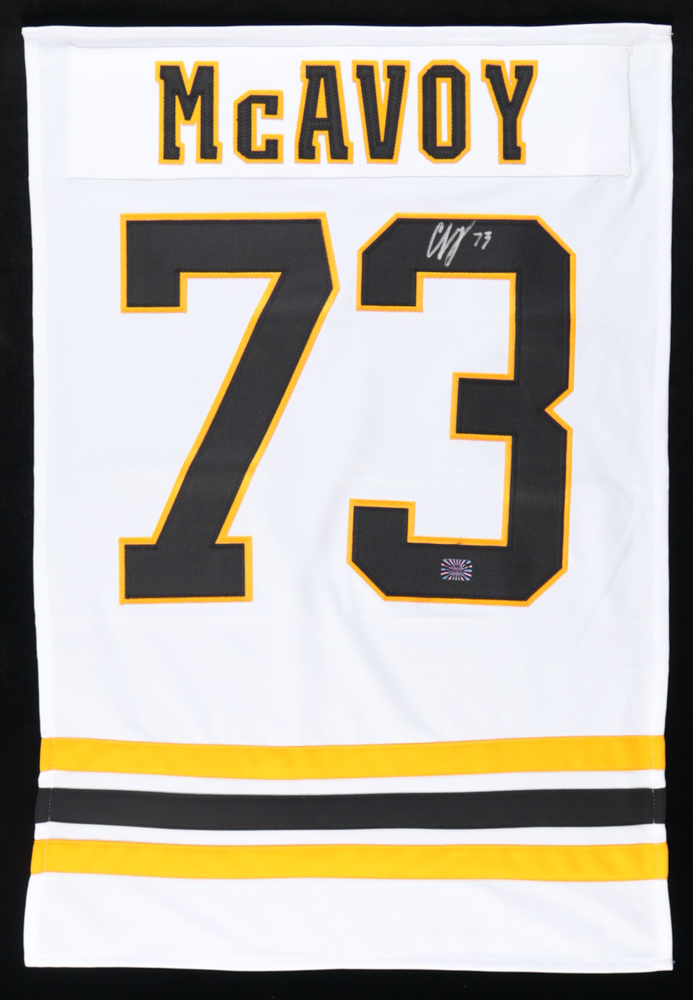 Charlie McAvoy Signed #73 Jersey Swatch (McAvoy) at PristineAuction.com Charlie McAvoy Signed #73 Jersey Swatch (McAvoy) at PristineAuction.com