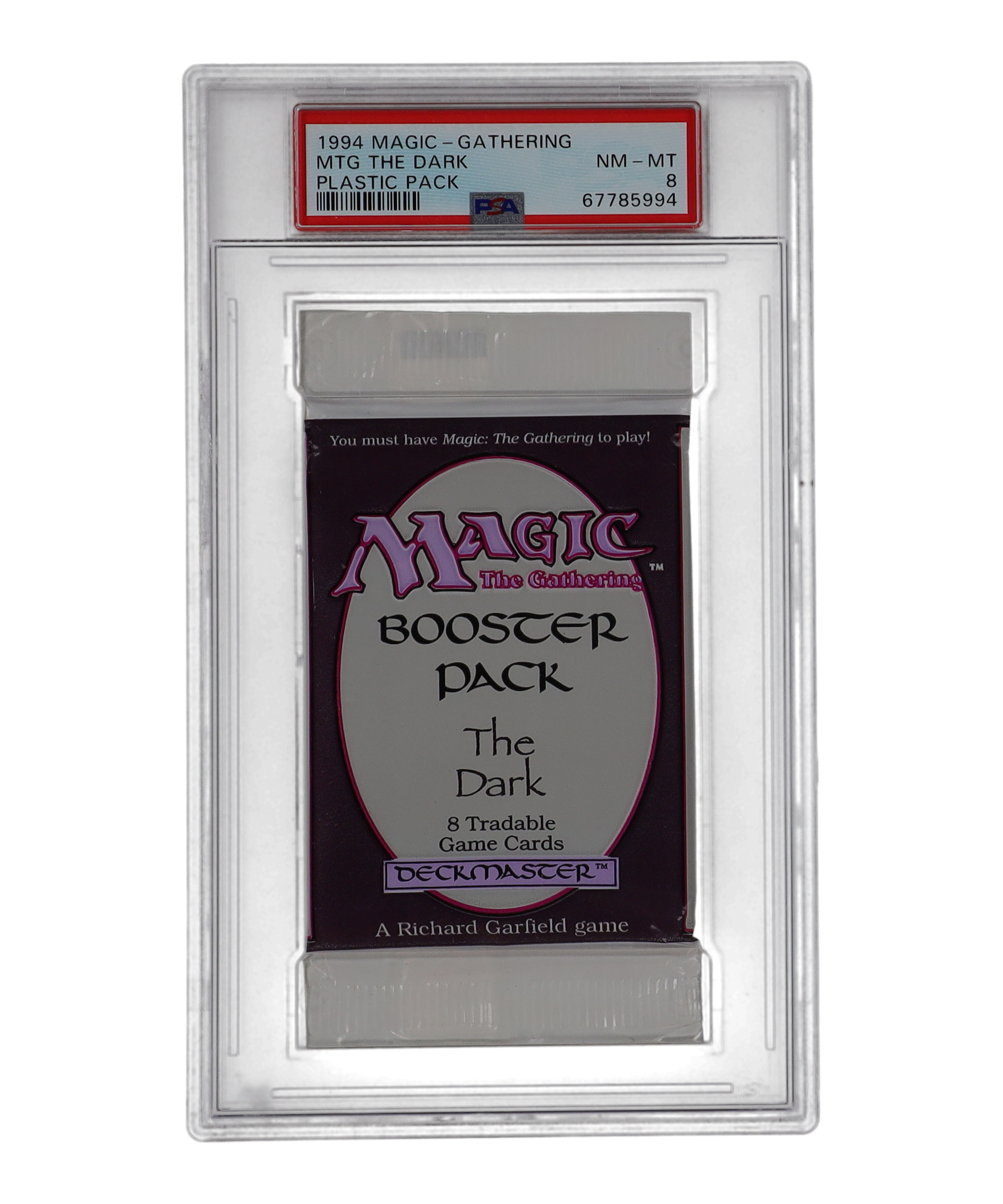 1994 Magic: The Gathering "The Dark" Booster Pack with (8) Cards (PSA 8) at PristineAuction.com 1994 Magic: The Gathering "The Dark" Booster Pack with (8) Cards (PSA 8) at PristineAuction.com