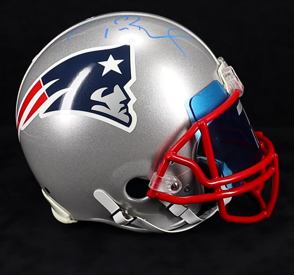Tom Brady Signed Patriots Full-Size Authentic On-Field Helmet with Custom Brady Logo Visor (Steiner & Tristar) at PristineAuction.com