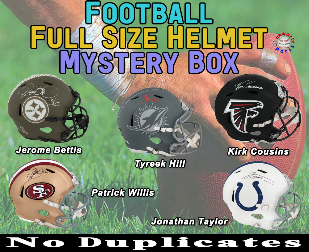 Full-Size Football Helmet NO DUPLICATES Signed Mystery Box – Series 12 (Limited to 75) - Schwartz Sports at PristineAuction.com Full-Size Football Helmet NO DUPLICATES Signed Mystery Box – Series 12 (Limited to 75) - Schwartz Sports at PristineAuction.com