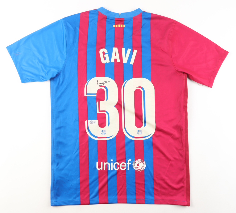Gavi Signed FC Barcelona Jersey (Beckett) at PristineAuction.com Gavi Signed FC Barcelona Jersey (Beckett) at PristineAuction.com