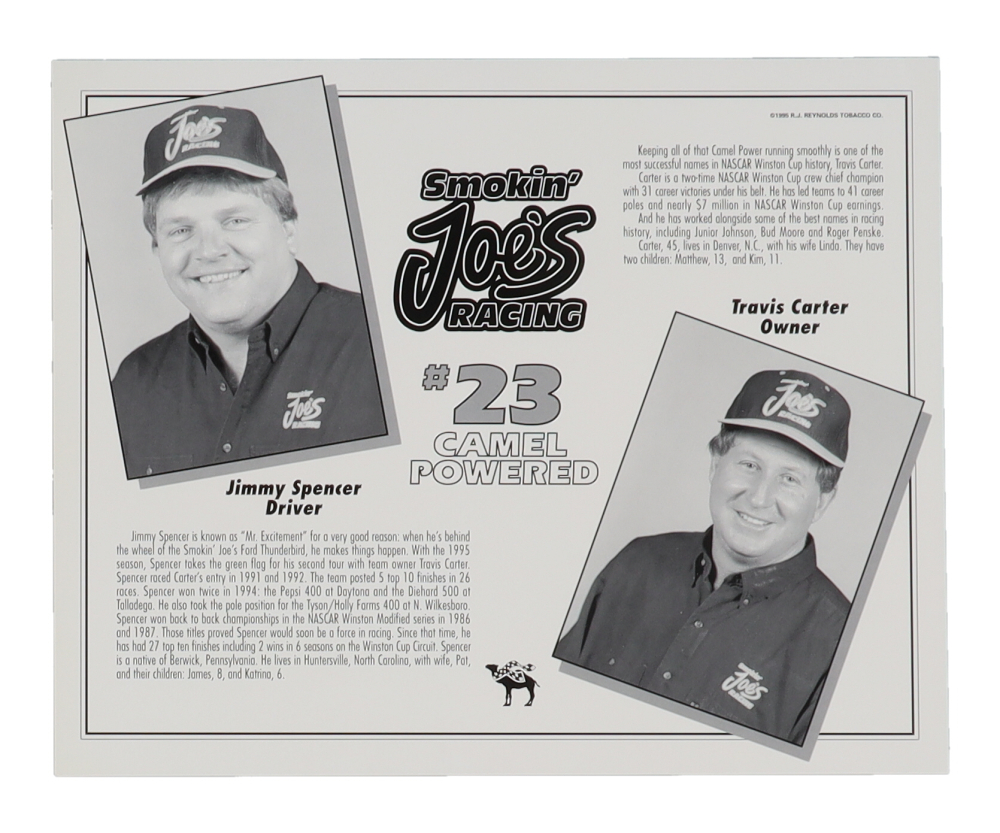 Jimmy Spencer Signed NASCAR 8x10 Photo (Beckett) | Pristine Auction