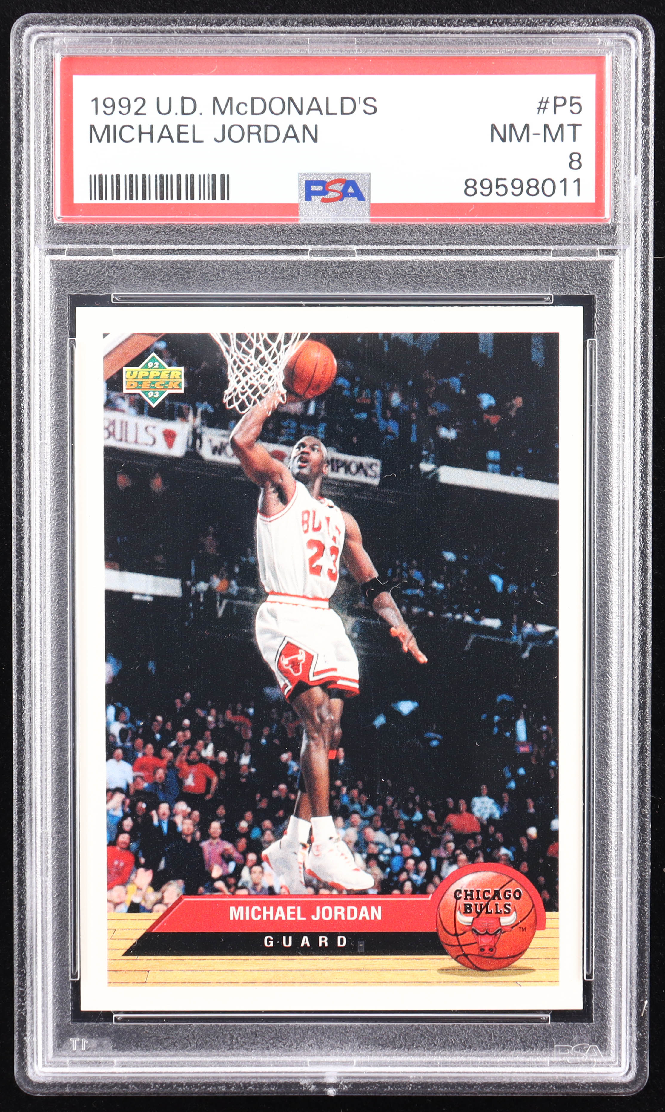 Michael Jordan 1992-93 Upper Deck McDonald's #P5 (PSA 8) at PristineAuction.com Michael Jordan 1992-93 Upper Deck McDonald's #P5 (PSA 8) at PristineAuction.com