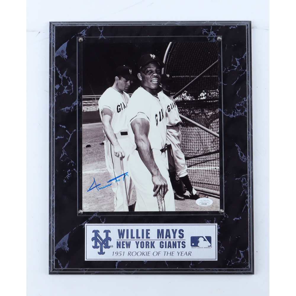 Willie Mays Signed Giants Plaque Display (JSA) | Pristine Auction