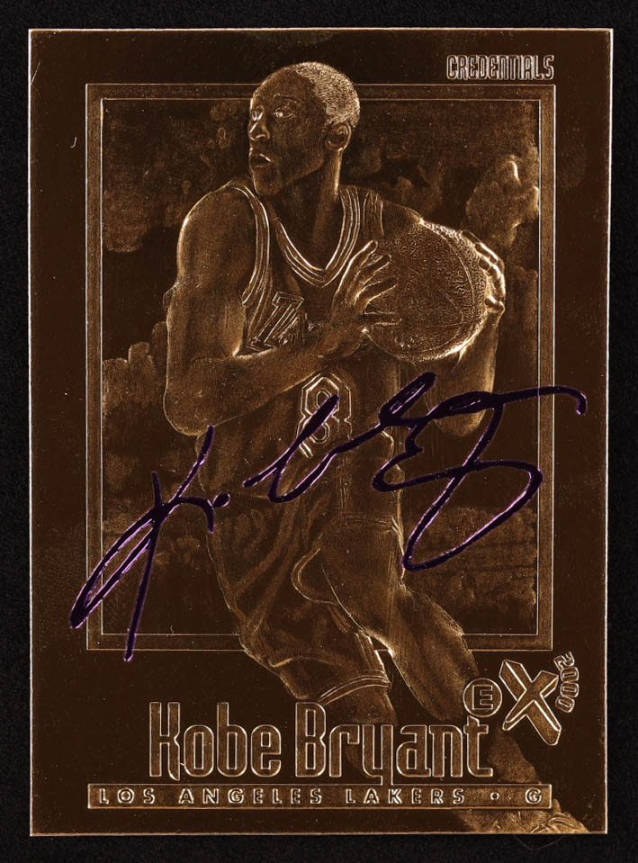 Kobe Bryant 1996-97 Skybox EX-2000 Purple Signature 23Kt Gold RC at PristineAuction.com Kobe Bryant 1996-97 Skybox EX-2000 Purple Signature 23Kt Gold RC at PristineAuction.com