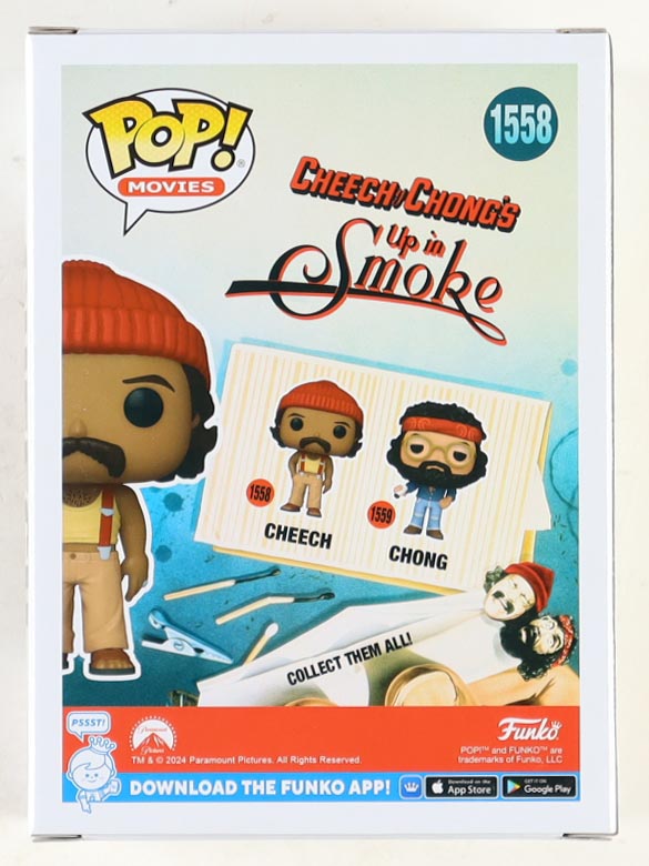 Cheech Marin Signed "Cheech & Chong's Up In Smoke" #1558 Cheech Funko Pop! Vinyl Figure (JSA) at PristineAuction.com Cheech Marin Signed "Cheech & Chong's Up In Smoke" #1558 Cheech Funko Pop! Vinyl Figure (JSA) at PristineAuction.com