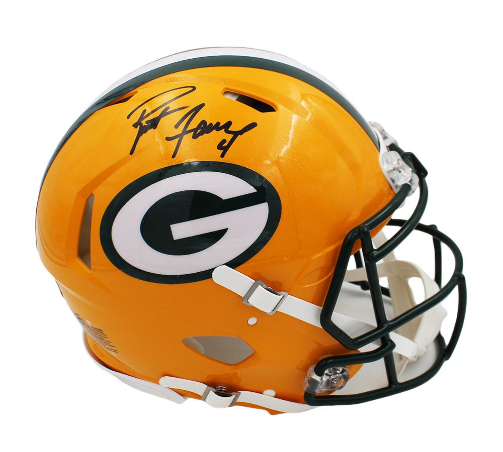 Brett Favre Signed Packers Full-Size Authentic On-Field Speed Helmet (Radtke) at PristineAuction.com Brett Favre Signed Packers Full-Size Authentic On-Field Speed Helmet (Radtke) at PristineAuction.com