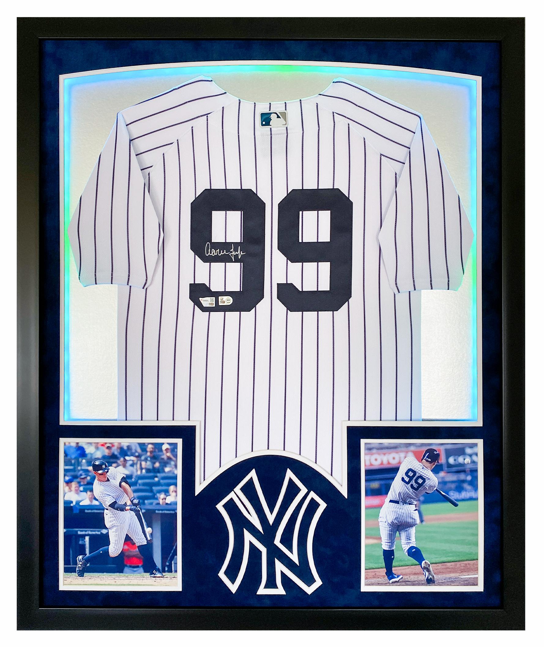 Aaron Judge Signed Yankees Custom Framed LED Jersey Display (Fanatics) at PristineAuction.com Aaron Judge Signed Yankees Custom Framed LED Jersey Display (Fanatics) at PristineAuction.com