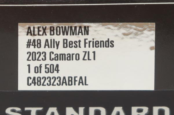 Alex Bowman Signed #48 Ally Best Friends I 2023 Camaro ZL1 | 1:24 Diecast Car (PA) at PristineAuction.com Alex Bowman Signed #48 Ally Best Friends I 2023 Camaro ZL1 | 1:24 Diecast Car (PA) at PristineAuction.com