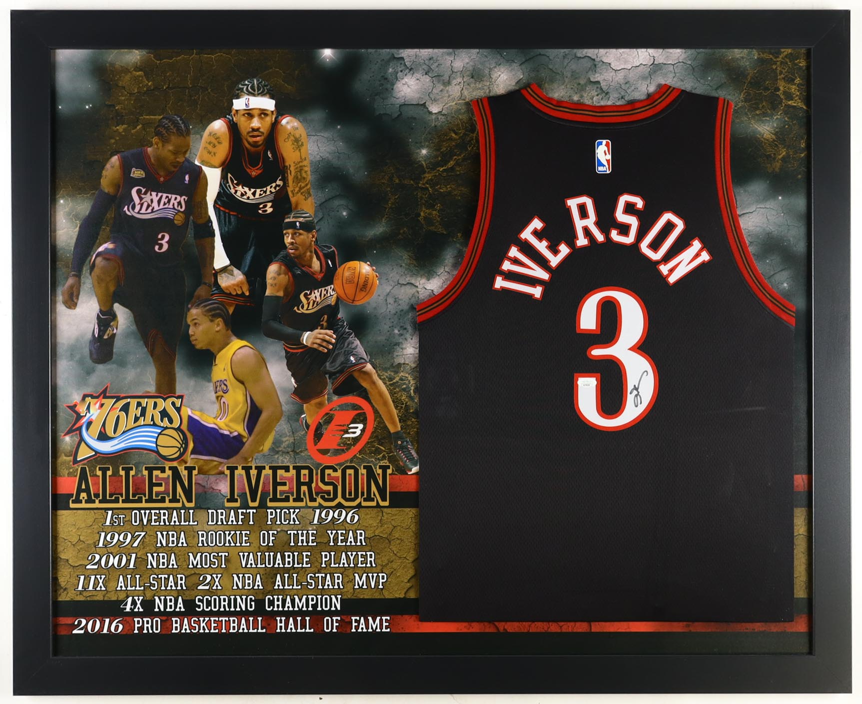 Allen Iverson Signed Custom Framed Jersey Display (JSA) at PristineAuction.com Allen Iverson Signed Custom Framed Jersey Display (JSA) at PristineAuction.com