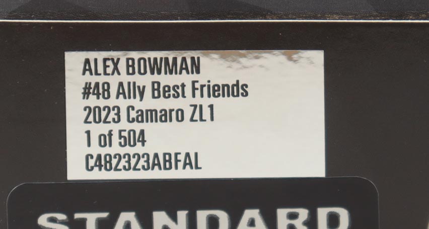 Alex Bowman Signed #48 Ally Best Friends I 2023 Camaro ZL1 | 1:24 Diecast Car (PA) at PristineAuction.com Alex Bowman Signed #48 Ally Best Friends I 2023 Camaro ZL1 | 1:24 Diecast Car (PA) at PristineAuction.com