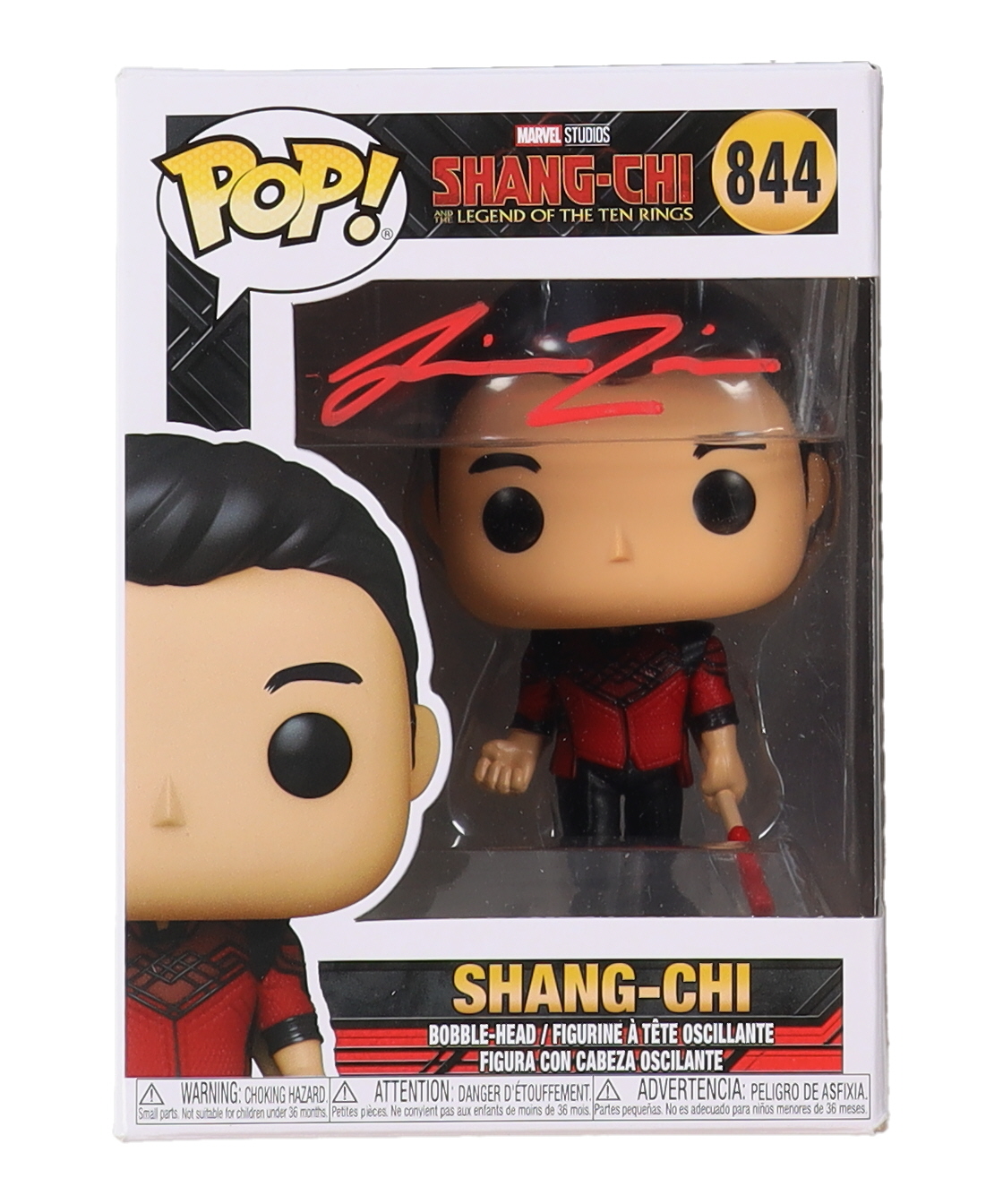 Simu Liu Signed "Shang-Chi And The Legend Of The Ten Rings" #844 Shang-Chi Bobble-Head Funko Pop! Vinyl Figure (Beckett) at PristineAuction.com Simu Liu Signed "Shang-Chi And The Legend Of The Ten Rings" #844 Shang-Chi Bobble-Head Funko Pop! Vinyl Figure (Beckett) at PristineAuction.com