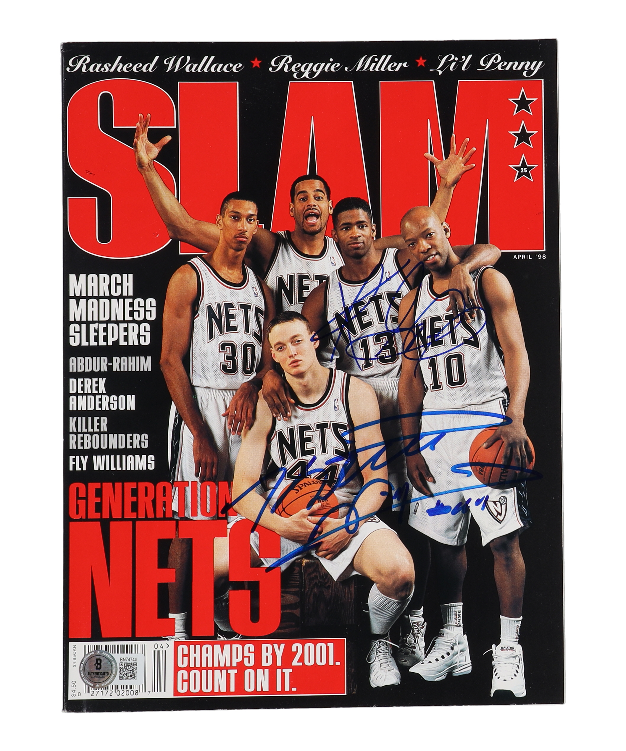Keith Van Horn & Kendall Gill Signed 1998 Slam Magazine (Beckett) at PristineAuction.com Keith Van Horn & Kendall Gill Signed 1998 Slam Magazine (Beckett) at PristineAuction.com