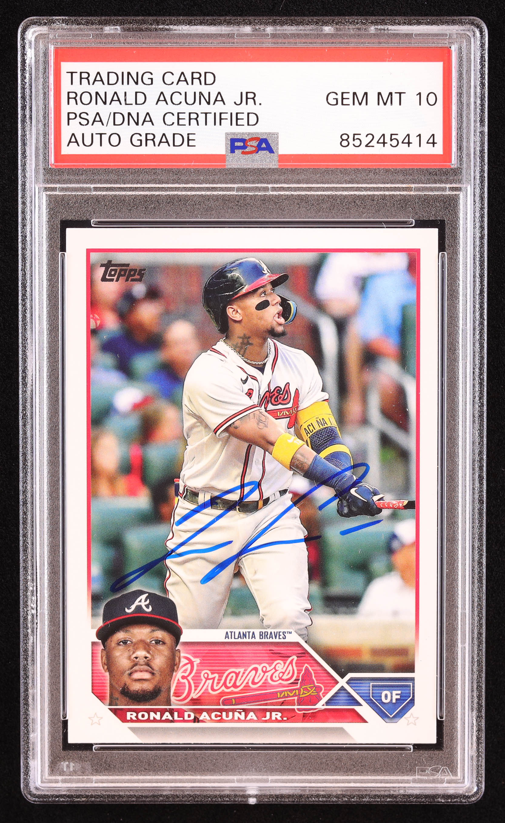 Ronald Acuna Jr. Signed 2023 Topps #150 (PSA | Auto 10) at PristineAuction.com Ronald Acuna Jr. Signed 2023 Topps #150 (PSA | Auto 10) at PristineAuction.com
