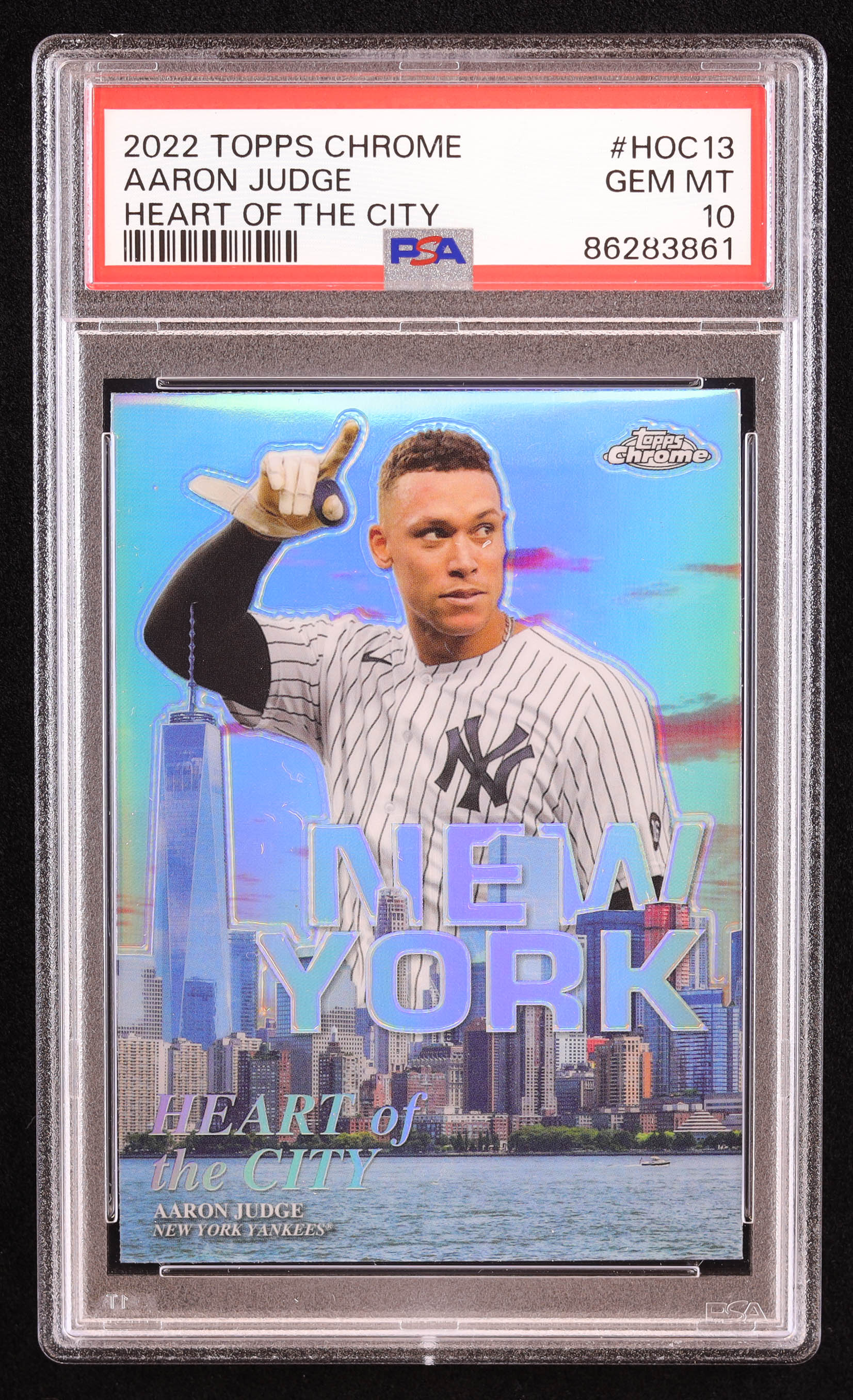 Aaron Judge 2022 Topps Chrome Heart of the City #HOC13 (PSA 10) at PristineAuction.com Aaron Judge 2022 Topps Chrome Heart of the City #HOC13 (PSA 10) at PristineAuction.com