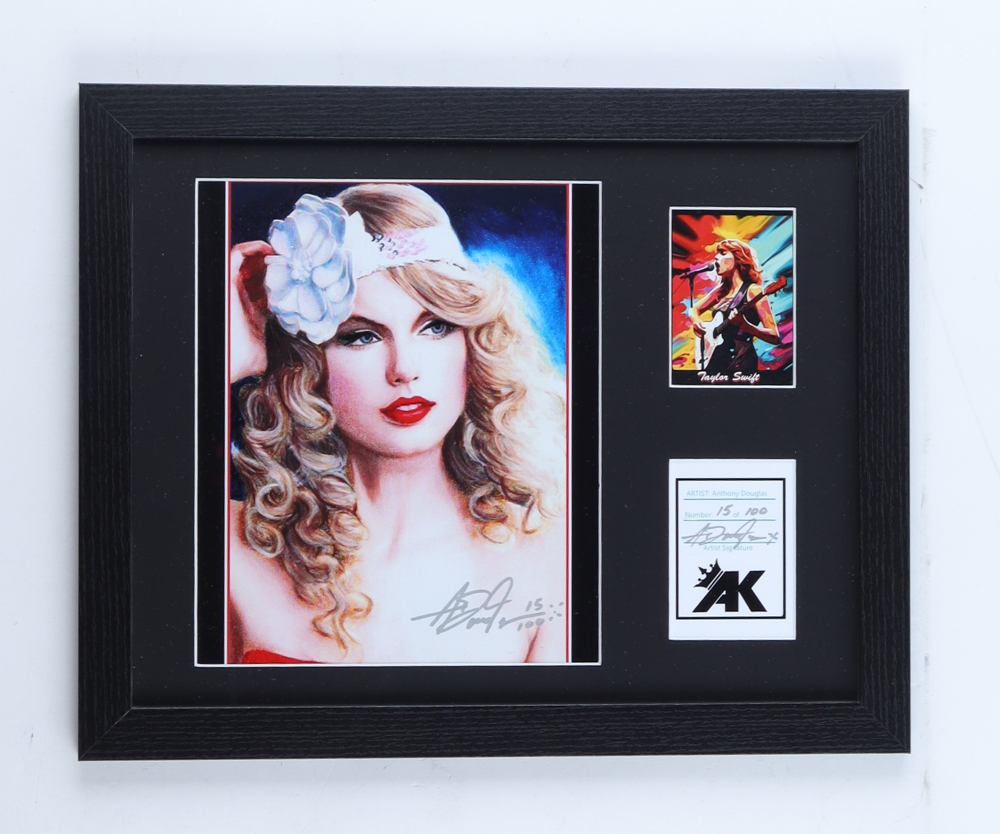 "Taylor Swift" LE Custom Framed Lithograph Print Display By Anthony Douglas (PA) at PristineAuction.com "Taylor Swift" LE Custom Framed Lithograph Print Display By Anthony Douglas (PA) at PristineAuction.com