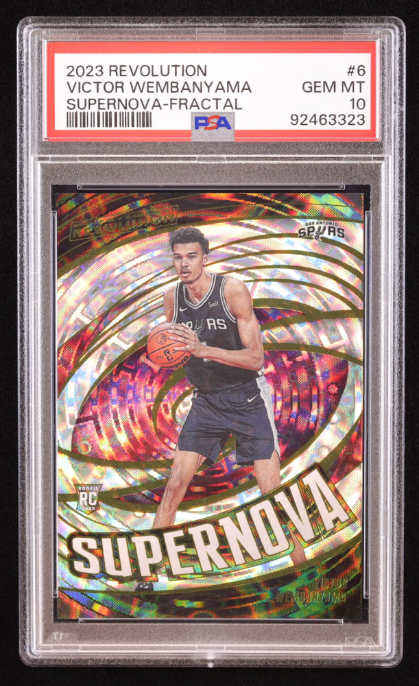 Victor Wembanyama 2023-24 Panini Revolution Supernova Fractal #6 