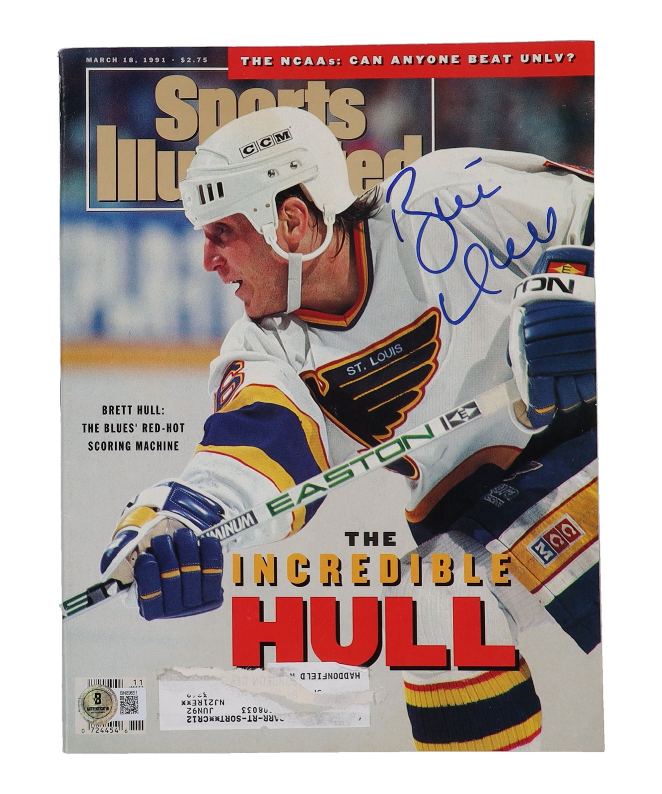 Brett Hull Signed 1991 Sports Illustrated Magazine (Beckett) at PristineAuction.com Brett Hull Signed 1991 Sports Illustrated Magazine (Beckett) at PristineAuction.com