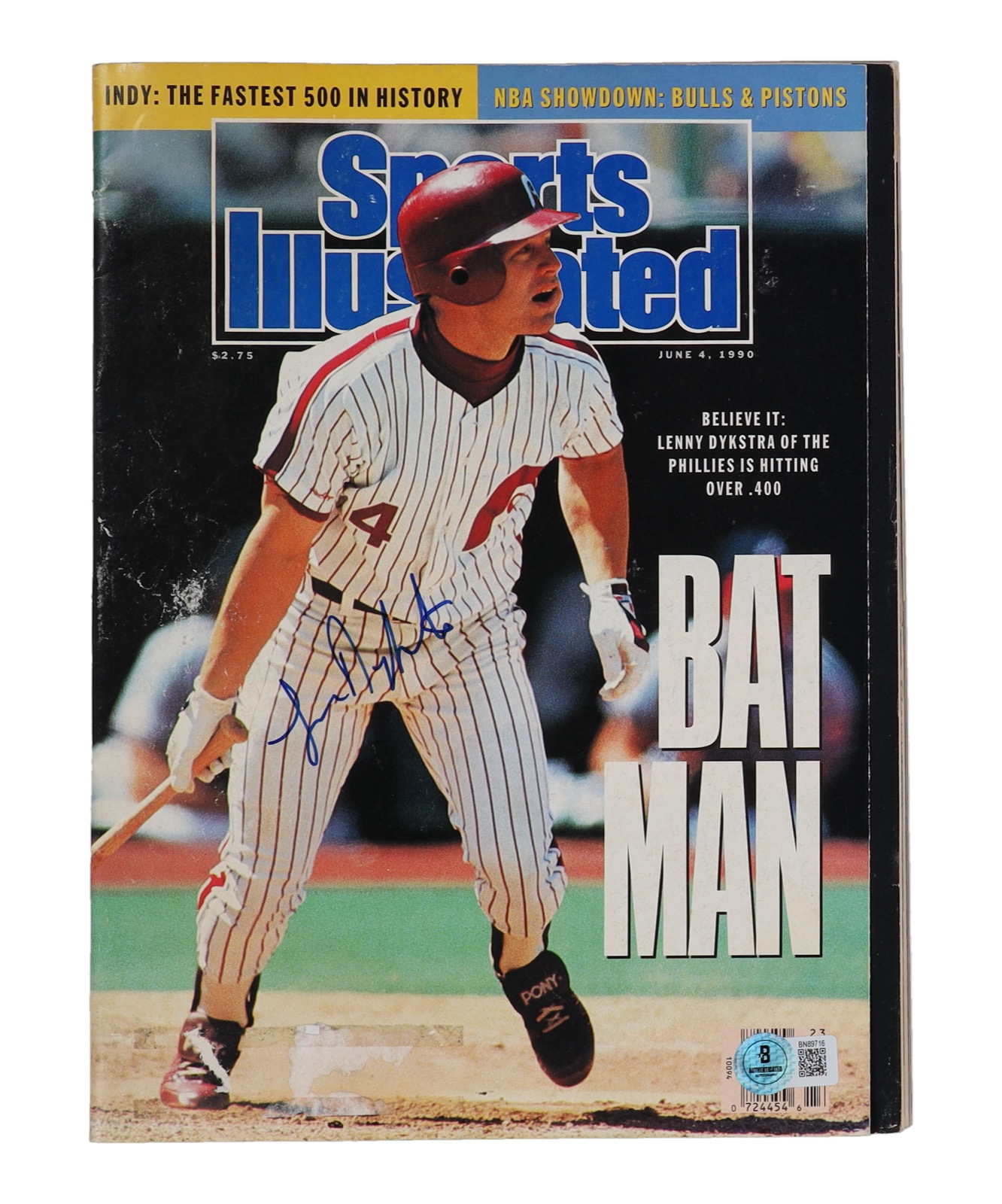 Lenny Dykstra Signed 1990 Sports Illustrated Magazine (Beckett) at PristineAuction.com Lenny Dykstra Signed 1990 Sports Illustrated Magazine (Beckett) at PristineAuction.com
