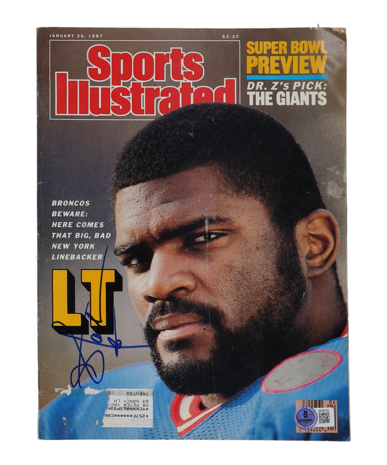 Lawrence Taylor Signed 2006 Sports Illustrated Magazine (Beckett) at PristineAuction.com Lawrence Taylor Signed 2006 Sports Illustrated Magazine (Beckett) at PristineAuction.com