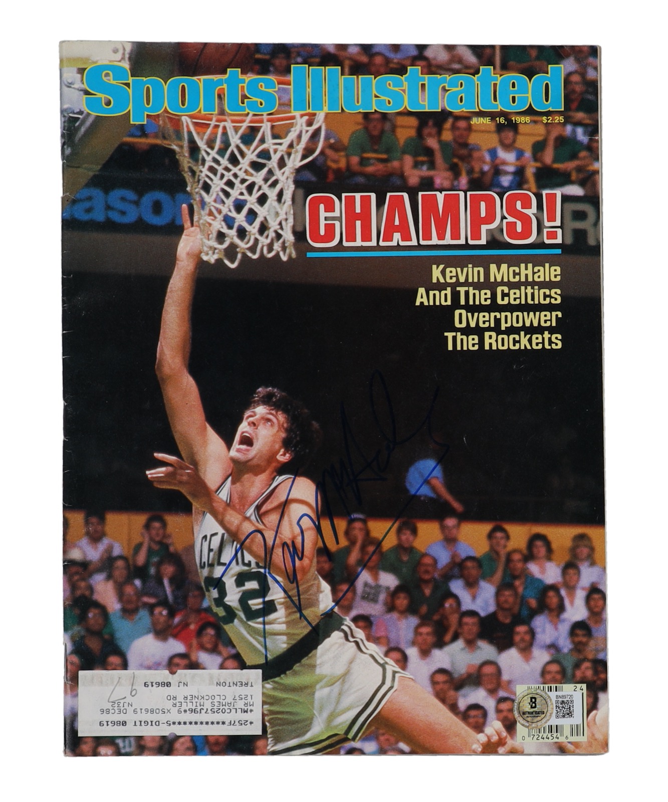 Kevin McHale Signed 1986 Sports Illustrated Magazine (Beckett) at PristineAuction.com Kevin McHale Signed 1986 Sports Illustrated Magazine (Beckett) at PristineAuction.com