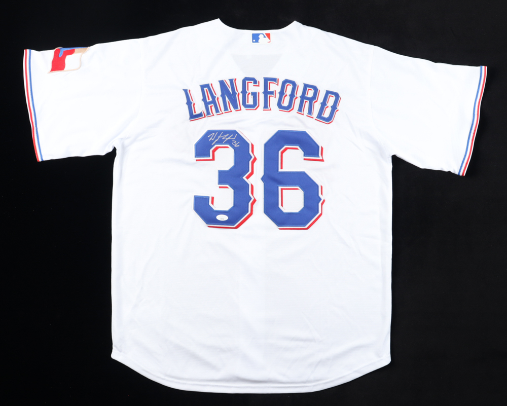 Wyatt Langford Signed Jersey (JSA) at PristineAuction.com Wyatt Langford Signed Jersey (JSA) at PristineAuction.com