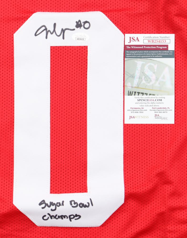 Jonathon Cooper Signed Jersey Inscribed "Sugar Bowl Champs" (JSA) at PristineAuction.com Jonathon Cooper Signed Jersey Inscribed "Sugar Bowl Champs" (JSA) at PristineAuction.com
