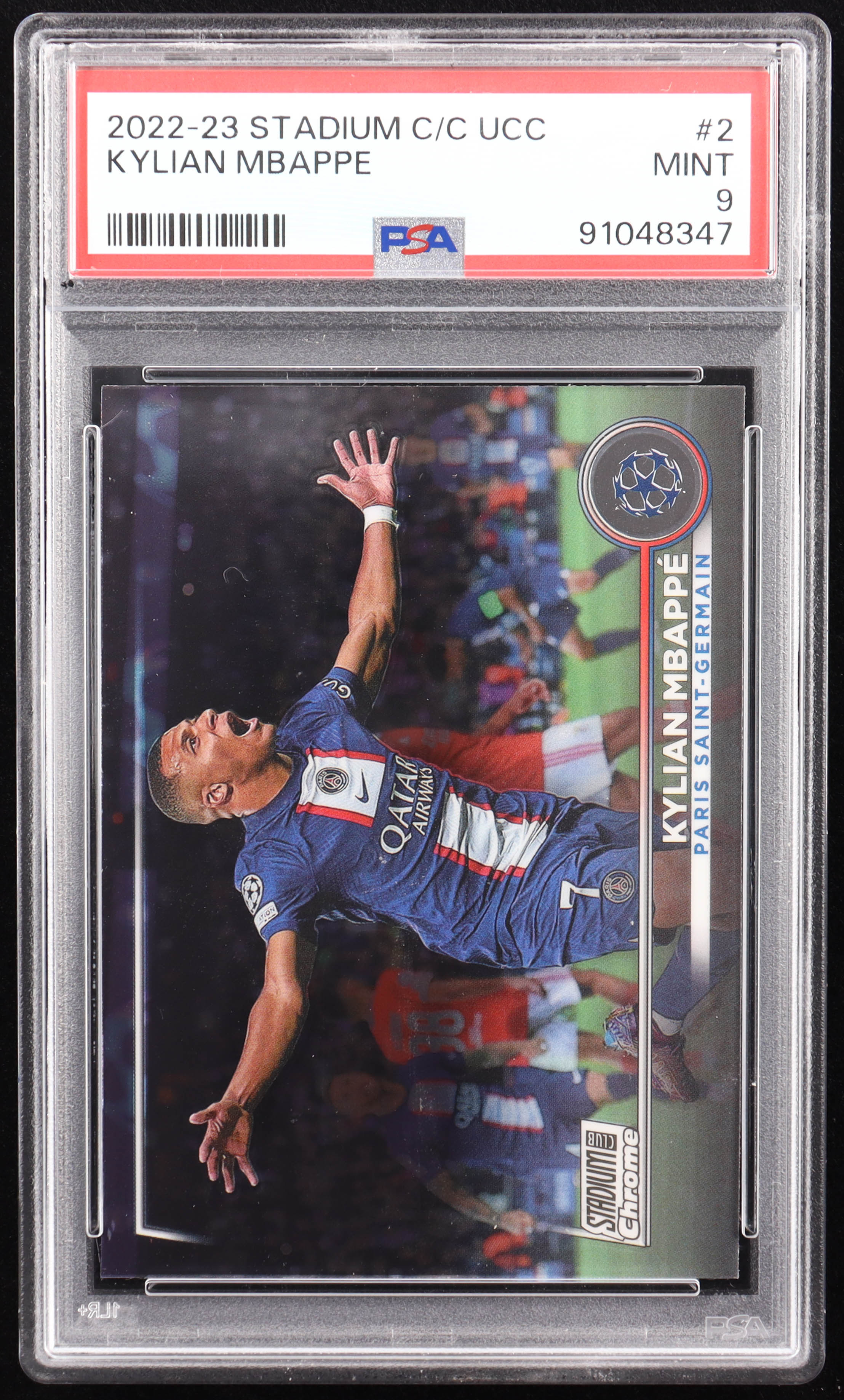 Kylian Mbappe 2022-23 Stadium Club Chrome UCC #2 (PSA 9) at PristineAuction.com Kylian Mbappe 2022-23 Stadium Club Chrome UCC #2 (PSA 9) at PristineAuction.com