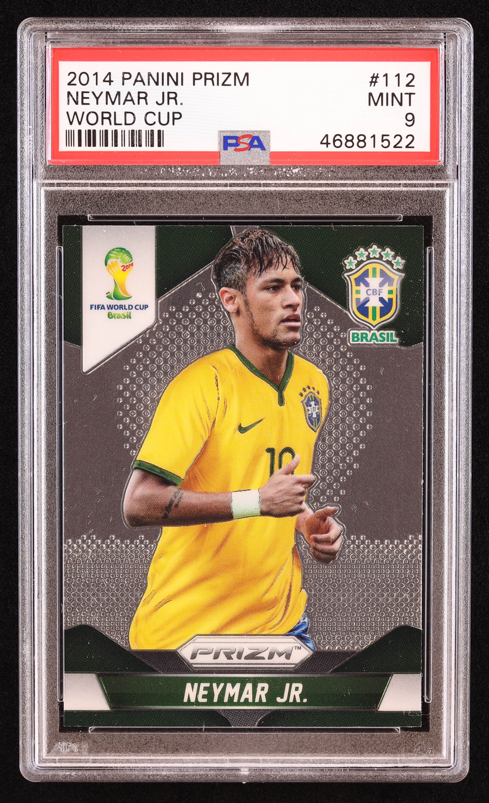 Neymar Jr. 2014 Panini Prizm World Cup #112 (PSA 9) at PristineAuction.com Neymar Jr. 2014 Panini Prizm World Cup #112 (PSA 9) at PristineAuction.com
