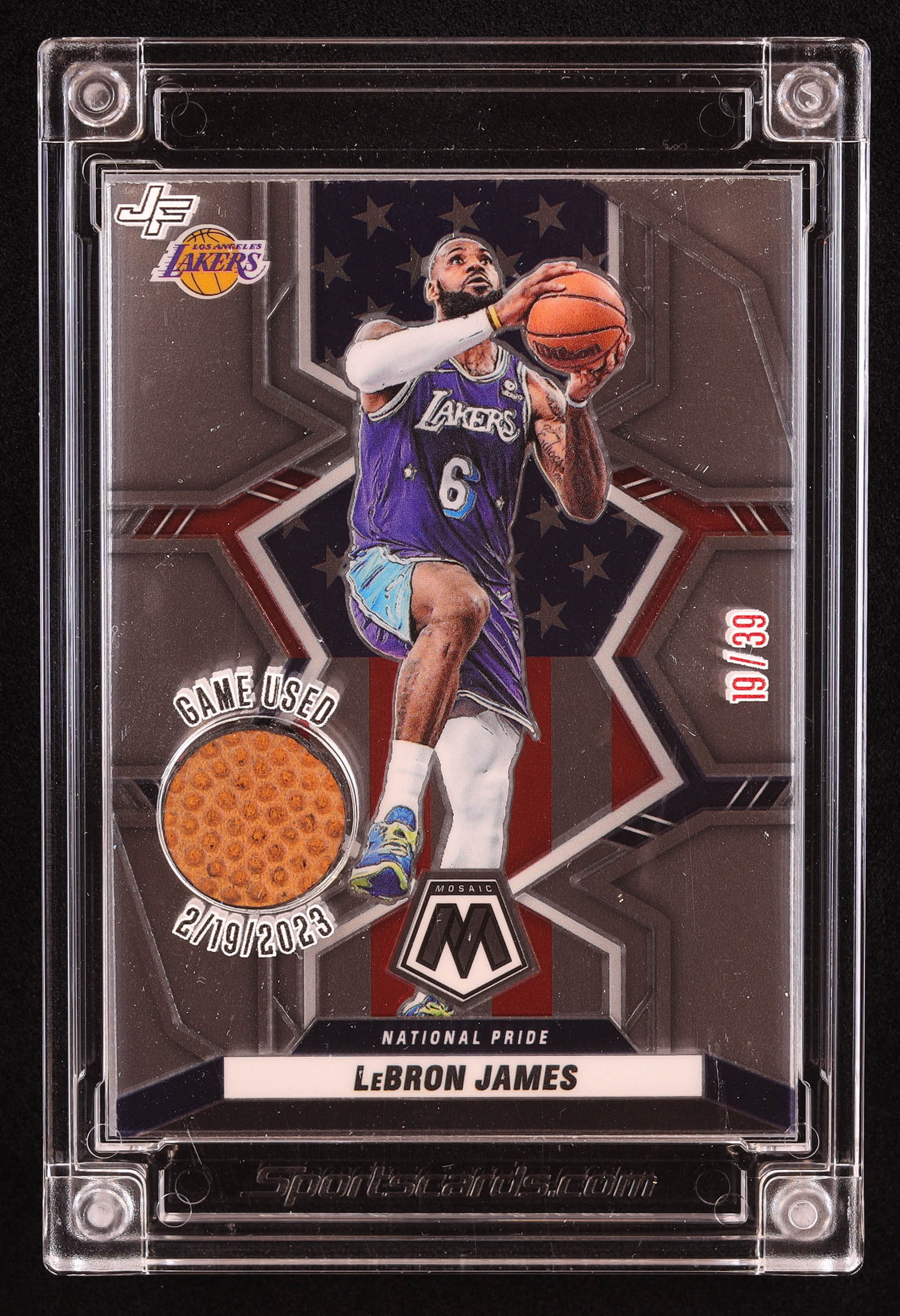 LeBron James 2023 Jersey Fusion Ball Star Fusion Game Used Ball #NNO #19/39 at PristineAuction.com LeBron James 2023 Jersey Fusion Ball Star Fusion Game Used Ball #NNO #19/39 at PristineAuction.com