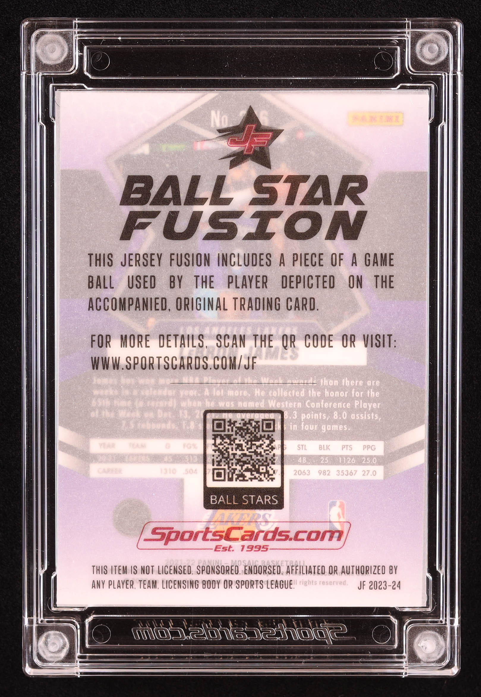 LeBron James 2023 Jersey Fusion Ball Star Fusion Game Used Ball #NNO #19/39 at PristineAuction.com LeBron James 2023 Jersey Fusion Ball Star Fusion Game Used Ball #NNO #19/39 at PristineAuction.com