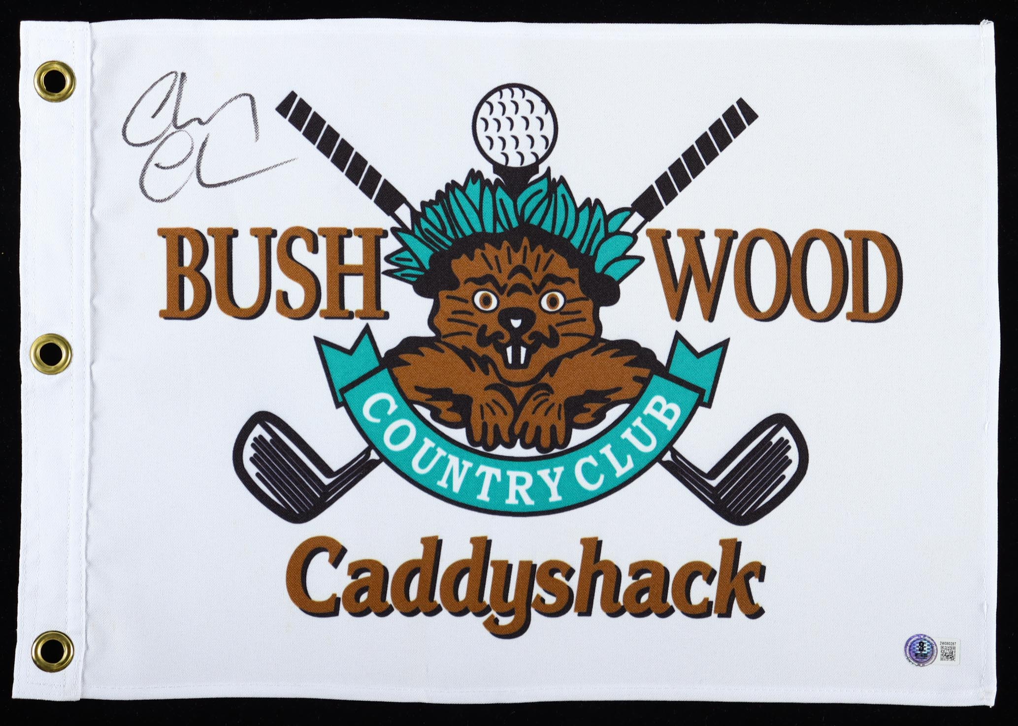 Chevy Chase Signed "Caddyshack" Bush Wood Country Club Pin Flag (Beckett) at PristineAuction.com Chevy Chase Signed "Caddyshack" Bush Wood Country Club Pin Flag (Beckett) at PristineAuction.com