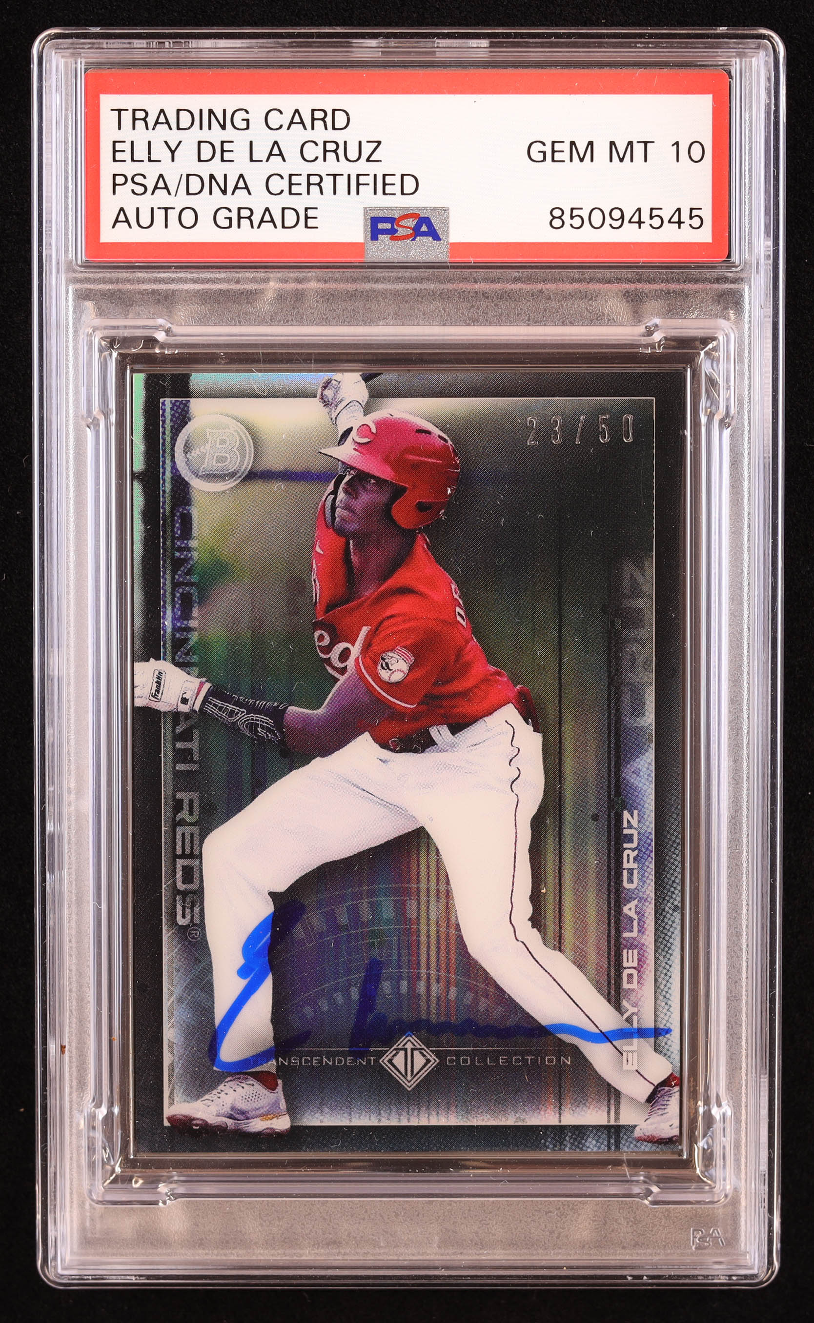 Elly De La Cruz Signed 2022 Bowman Icons Prospects Transcendent Collection #BIP8 RC #23/50 (PSA | Autograph Graded PSA 10) at PristineAuction.com Elly De La Cruz Signed 2022 Bowman Icons Prospects Transcendent Collection #BIP8 RC #23/50 (PSA | Autograph Graded PSA 10) at PristineAuction.com