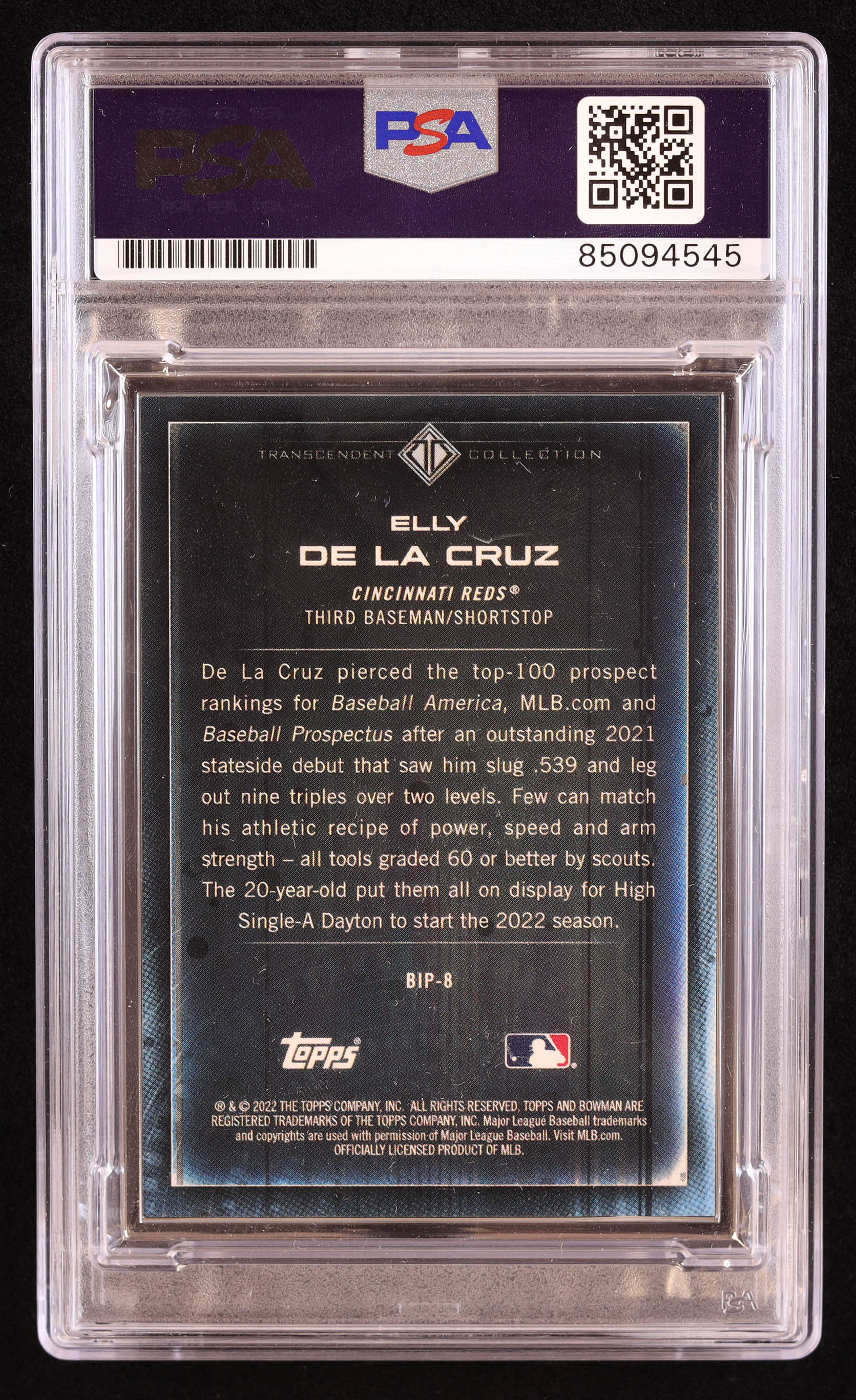 Elly De La Cruz Signed 2022 Bowman Icons Prospects Transcendent Collection #BIP8 RC #23/50 (PSA | Autograph Graded PSA 10) at PristineAuction.com Elly De La Cruz Signed 2022 Bowman Icons Prospects Transcendent Collection #BIP8 RC #23/50 (PSA | Autograph Graded PSA 10) at PristineAuction.com