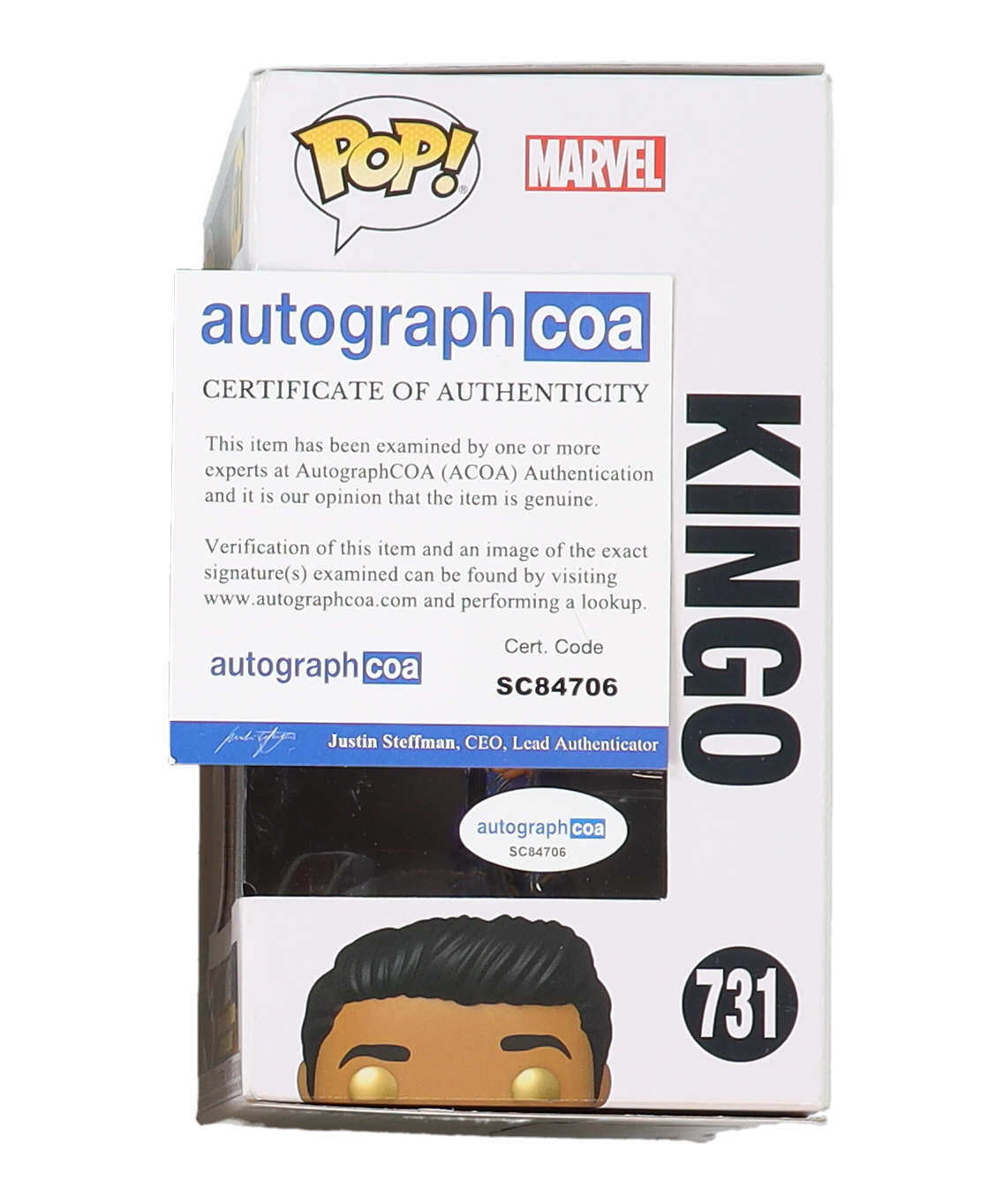 Kumail Nanjiani Signed "Eternals" #731 Kingo Funko Pop! Vinyl Figure (AutographCOA) at PristineAuction.com Kumail Nanjiani Signed "Eternals" #731 Kingo Funko Pop! Vinyl Figure (AutographCOA) at PristineAuction.com