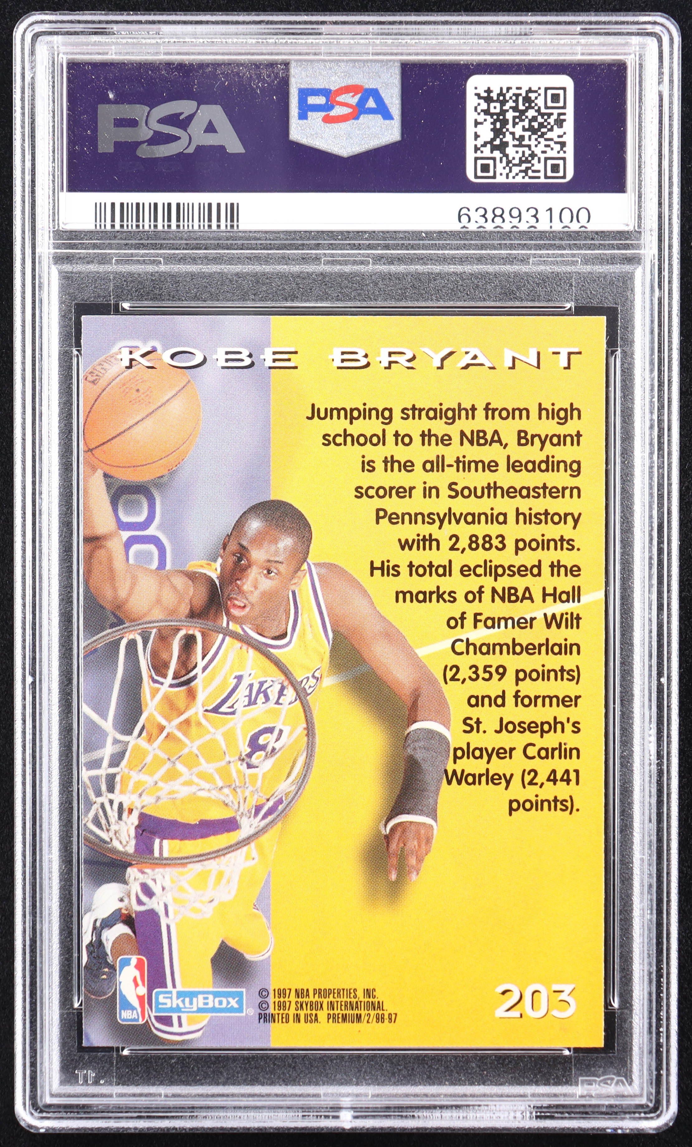 1996-97 Kobe Bryant RC #203 PSA9 【公式通販】