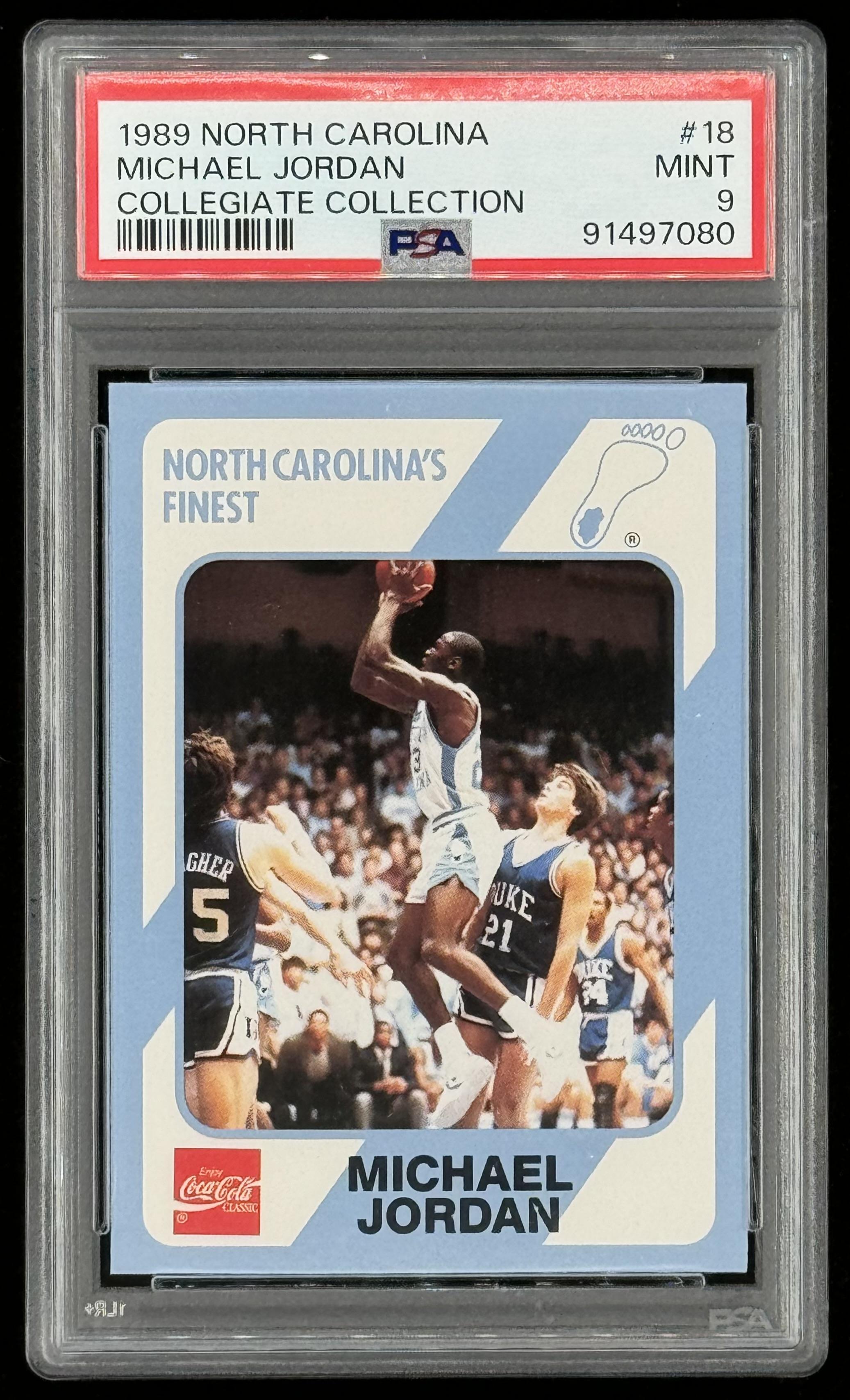 Michael Jordan 1989-90 North Carolina Collegiate Collection #18 (PSA 9) at PristineAuction.com Michael Jordan 1989-90 North Carolina Collegiate Collection #18 (PSA 9) at PristineAuction.com