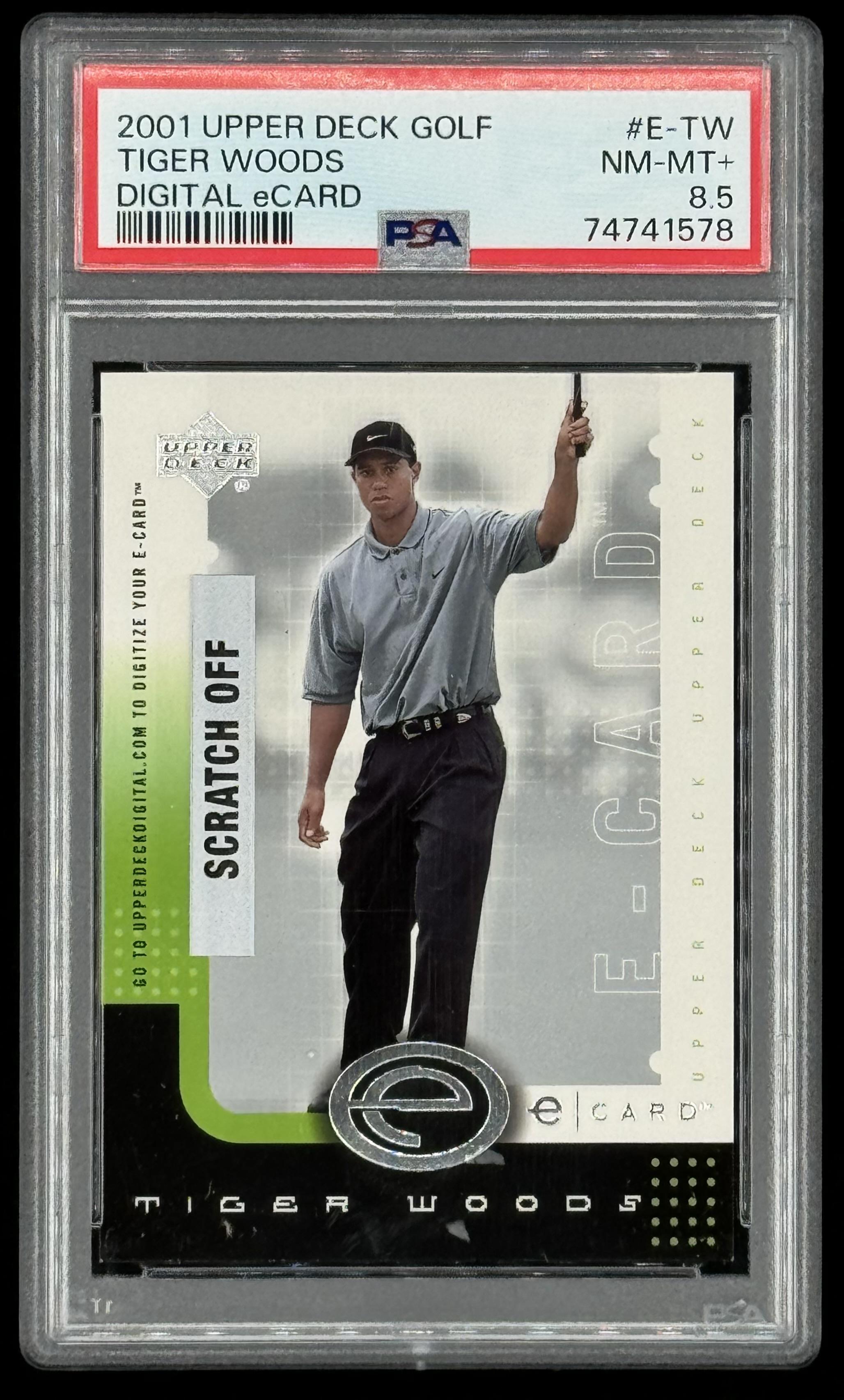 Tiger Woods 2001 Upper Deck e-Card #ETW RC (PSA 8.5) at PristineAuction.com Tiger Woods 2001 Upper Deck e-Card #ETW RC (PSA 8.5) at PristineAuction.com