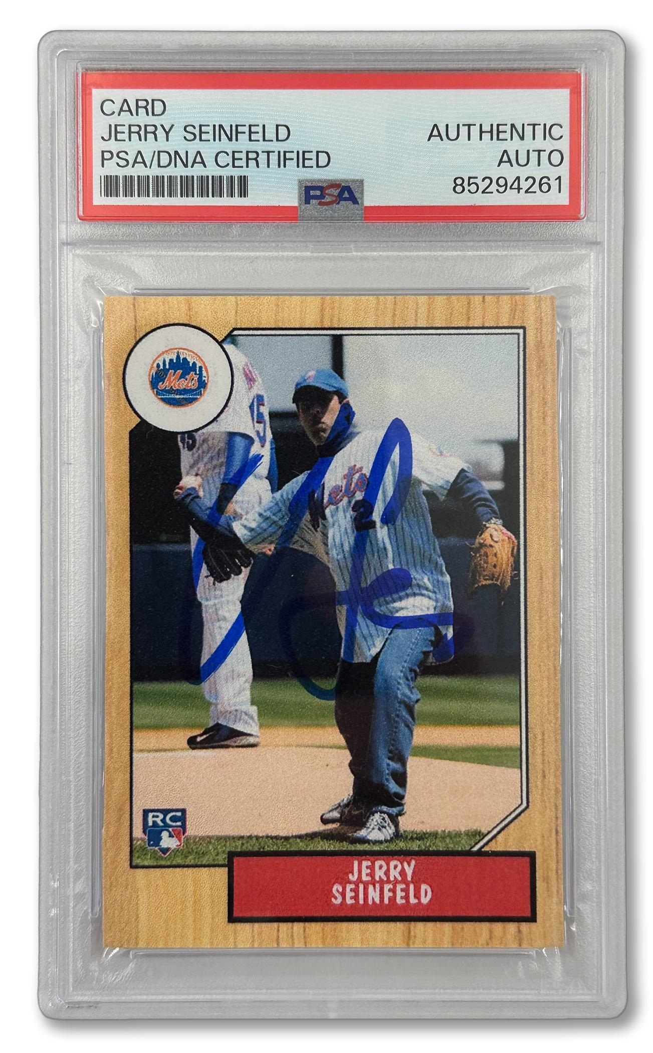 Jerry Seinfeld Signed Custom Trading Card #NN (PSA) at PristineAuction.com Jerry Seinfeld Signed Custom Trading Card #NN (PSA) at PristineAuction.com