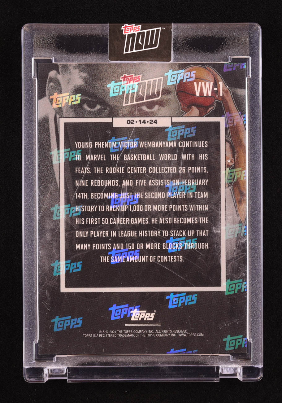 Victor Wembanyama 2023-24 Topps Now Victor Wembanyama #VW1 RC at PristineAuction.com Victor Wembanyama 2023-24 Topps Now Victor Wembanyama #VW1 RC at PristineAuction.com