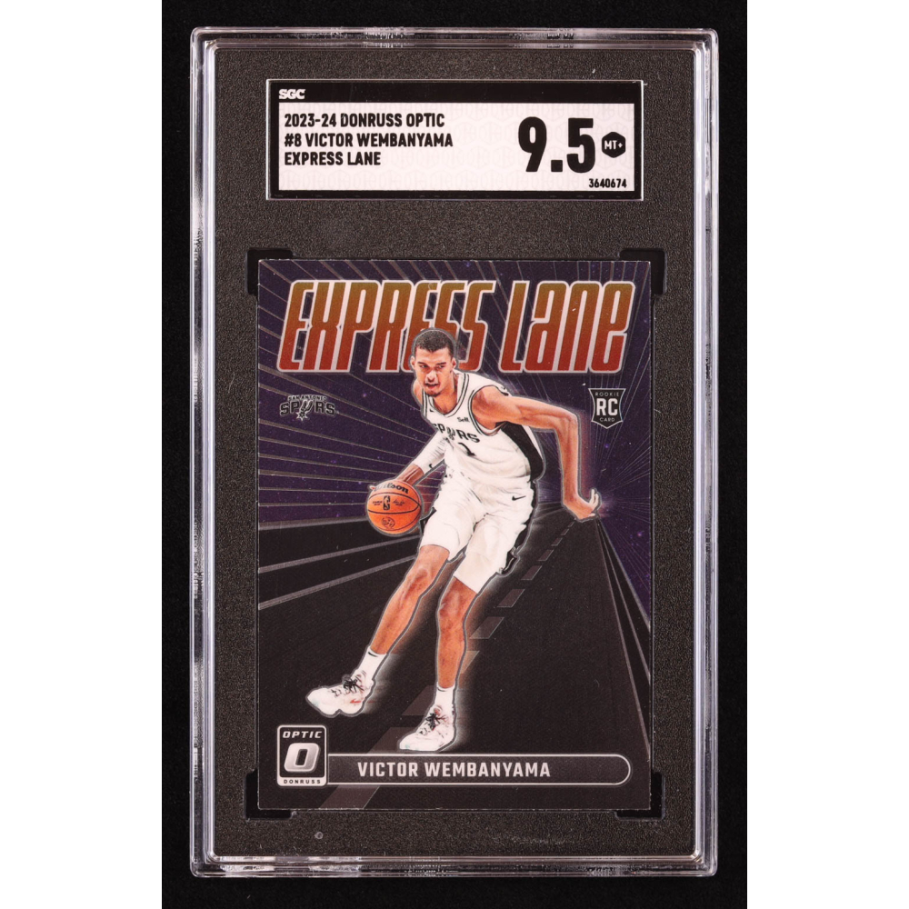 Victor Wembanyama 2023-24 Donruss Optic Express Lane #8 RC (SGC 9.5) at PristineAuction.com