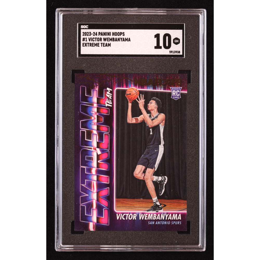 Victor Wembanyama 2023-24 Hoops Extreme Team #1 RC (SGC 10) at PristineAuction.com