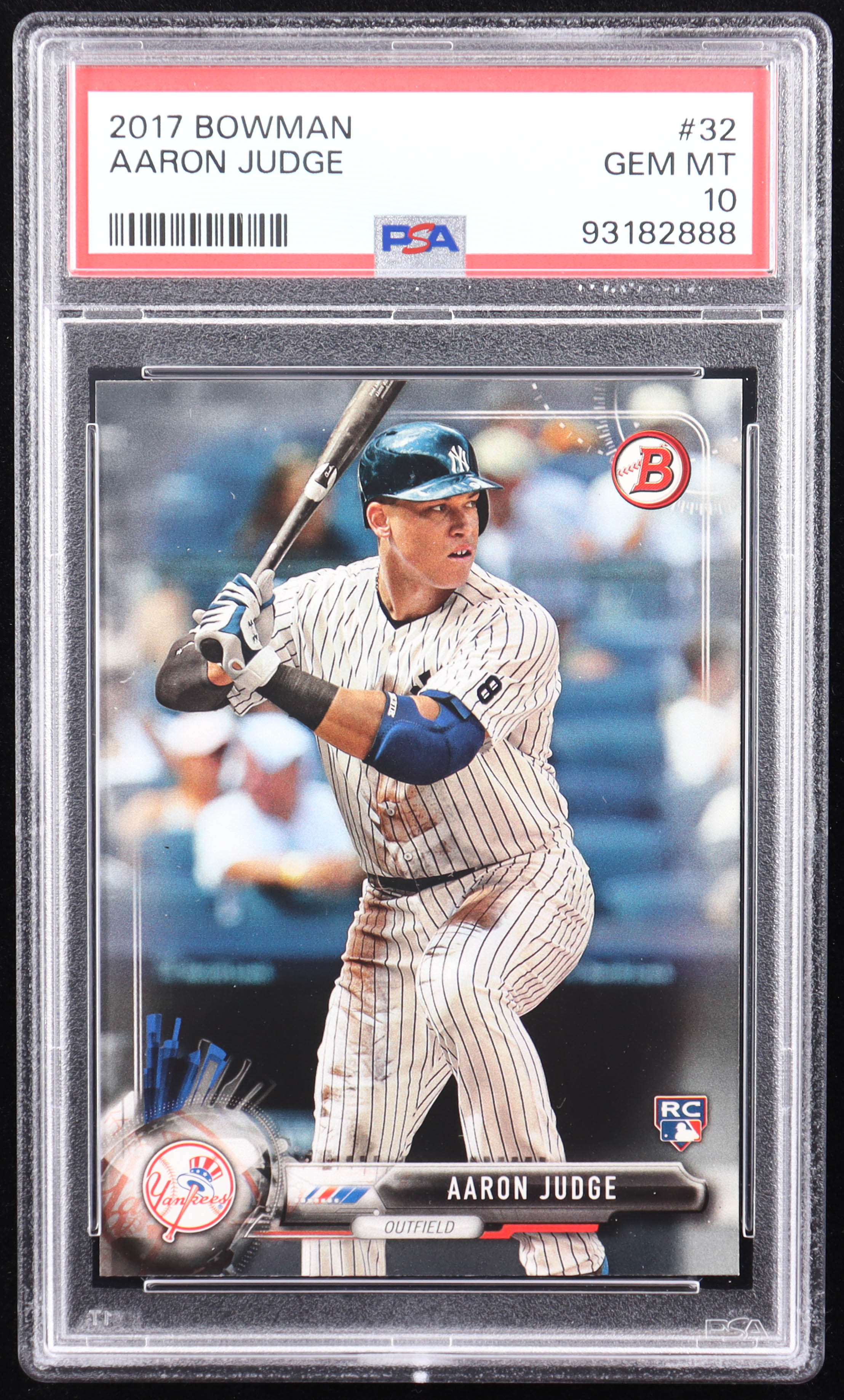 Aaron Judge 2017 Bowman #32 RC (PSA 10) at PristineAuction.com Aaron Judge 2017 Bowman #32 RC (PSA 10) at PristineAuction.com